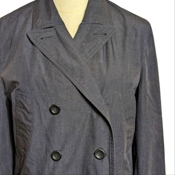 Armani Jeans Vintage Blue Gray Double Breasted Jacket - Picture 2 of 9